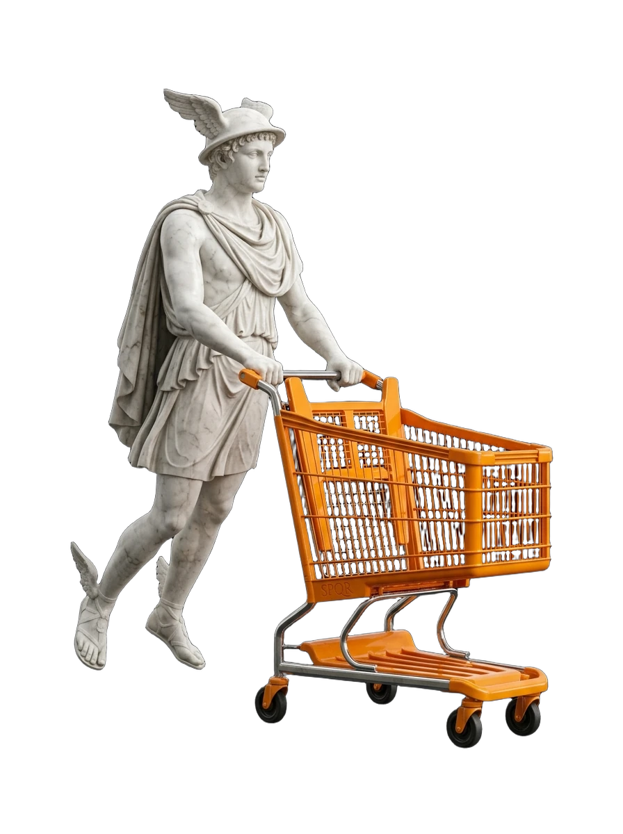 Oltre il primo intervento: statua di Mercurio